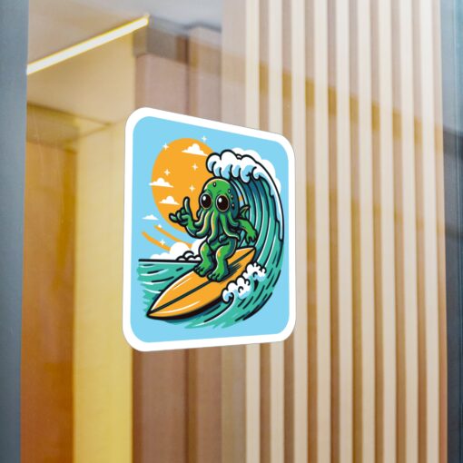 Baby Cthulhu Surfing Stickers